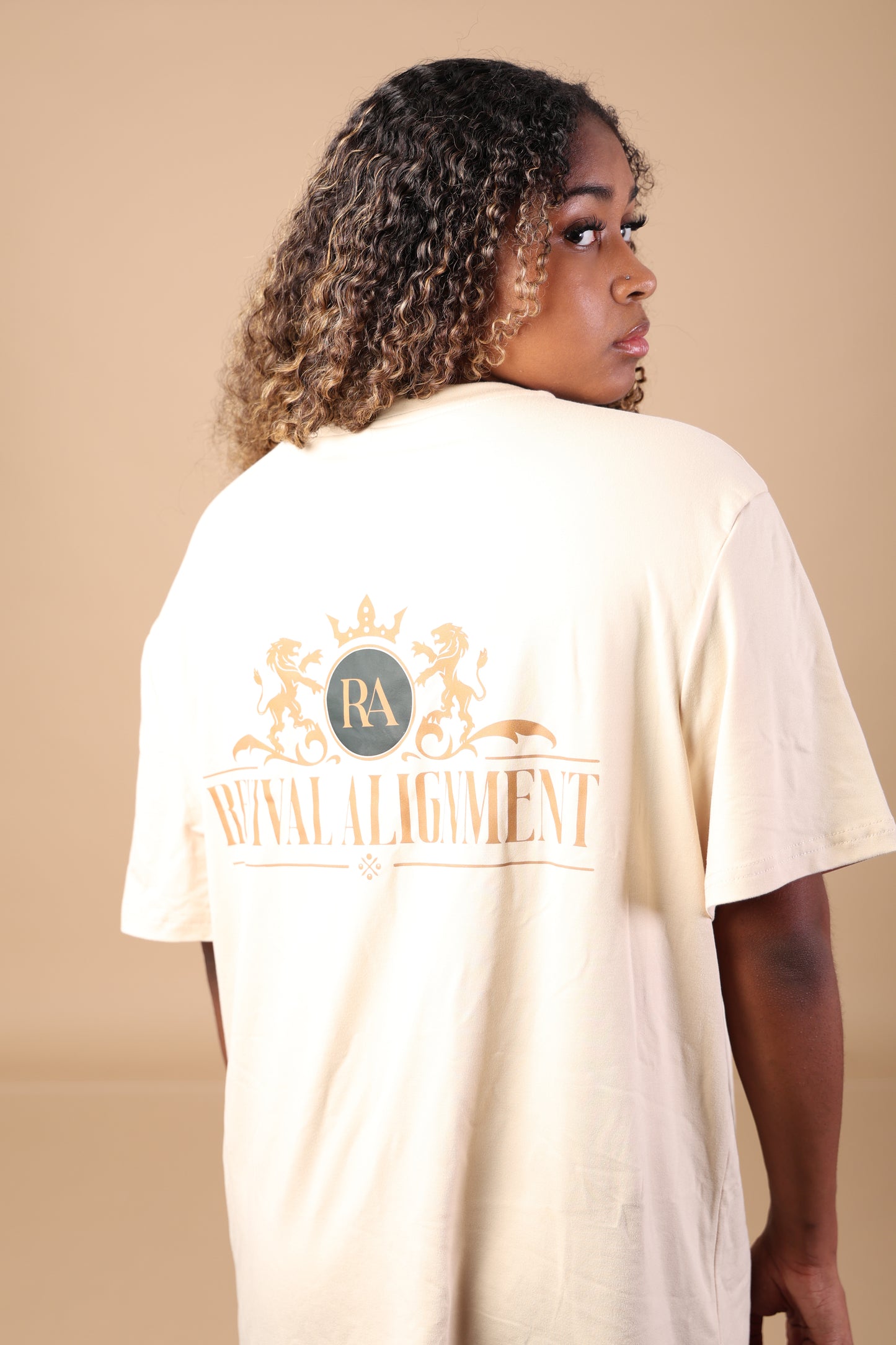Revival Alignment Women's and Men's Solid Round Neck Tees