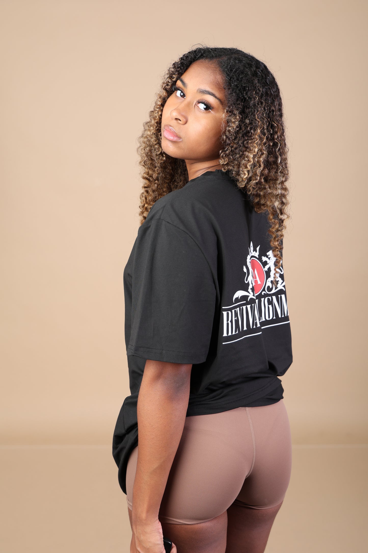 Revival Alignment Women's and Men's Solid Round Neck Tee