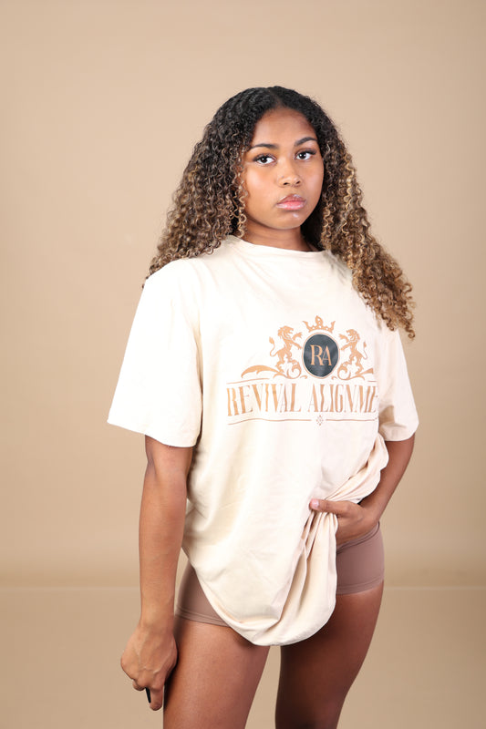 Revival Alignment Women's and Men's Solid Round Neck Tees