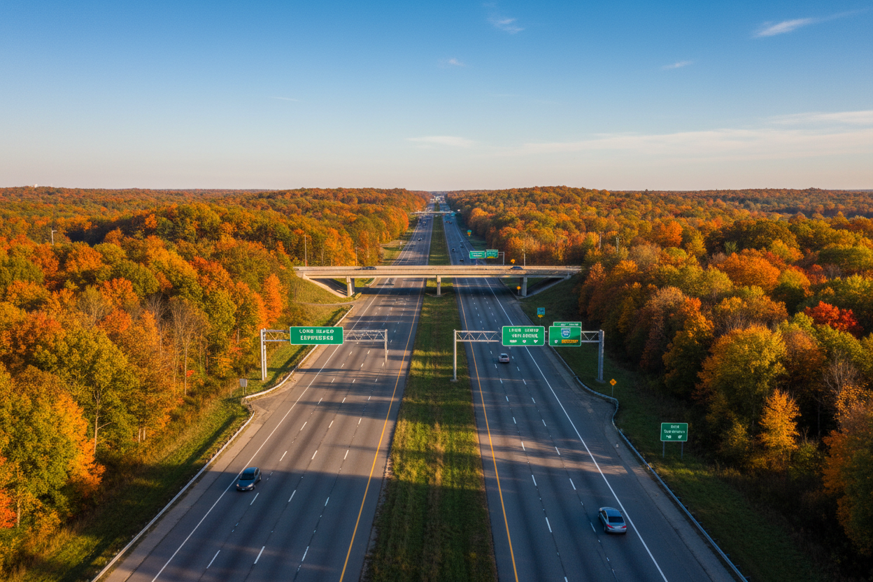 long island expressway in the fall